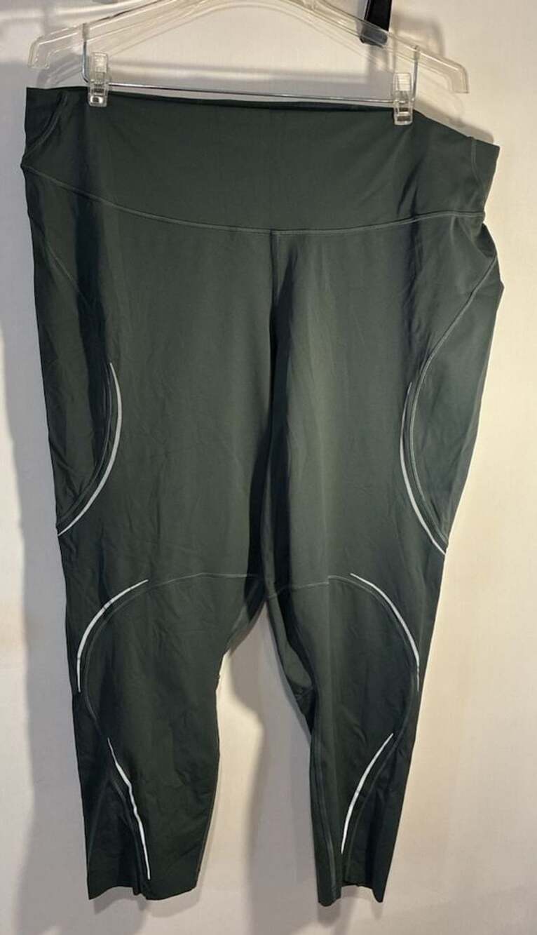 Lululemon Base Pace High-Rise Crop Size 20 Green Leggings